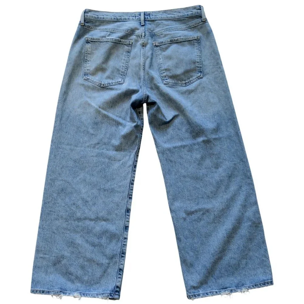 Agolde Harper Wide Leg Crop Jean in Hassle Women's 31 (34 x 27)